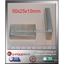 F50x25x10mm Block NdFeB Magnet für Magnetabscheider